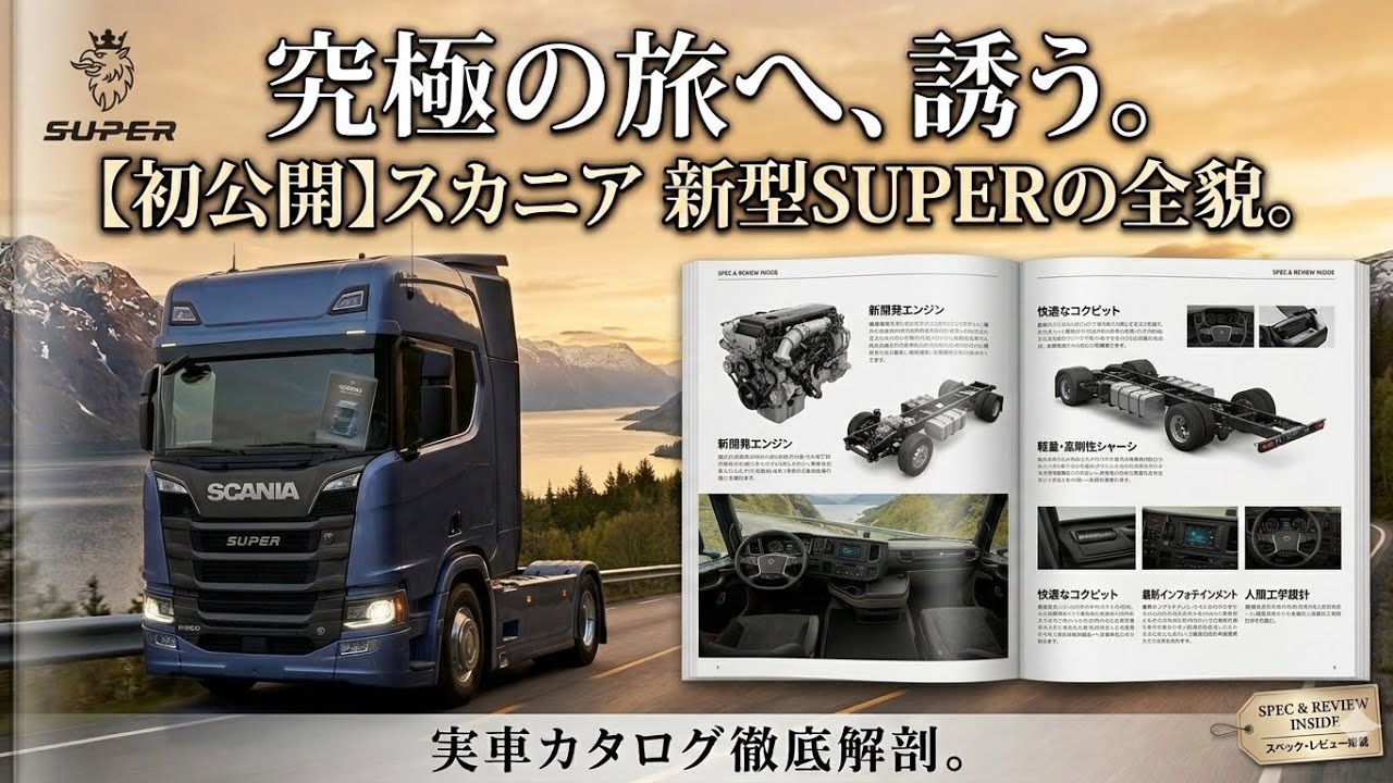 【完全網羅】新型スカニア スーパー カタログ徹底解説！燃費8%向上の秘密と驚愕のスペック