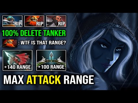 IMBA +240 Attack Range Drow Ranger 100% Counter Axe with 21Kills & Insane Frosty Arrow Slow Dota 2
