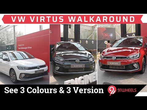 Meet the Volkswagen Virtus Highline & GT in our walkaround review || White, Grey, Red Colours