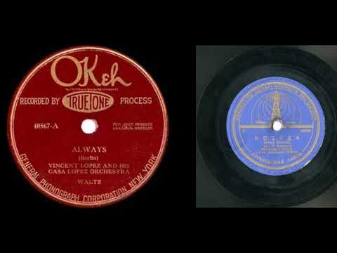Vincent Lopez & his Casa Lopez Orchestra – Always / Джаз-орк. п-у Л. Утесова – Всегда (1926/1945 г.)