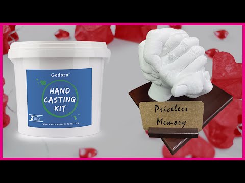 Hand Casting Kit Couples, Keepsake Hand Mold kit Couples for Anniversary Gift Video Tutorials_Godora