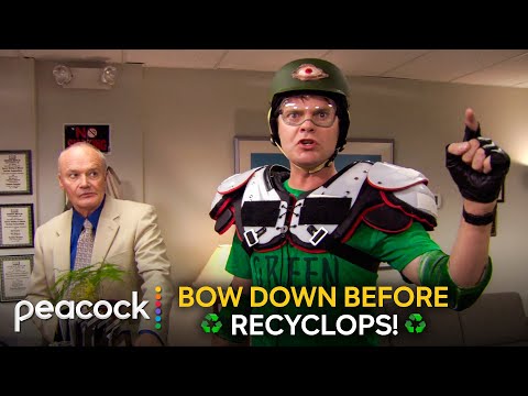 The Office | Dwight Dresses Up As Recyclops To Celebrate Earth Day