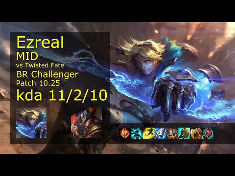 Ezreal Mid vs Twisted Fate - BR Challenger 11/2/10 Patch 10.25 Gameplay