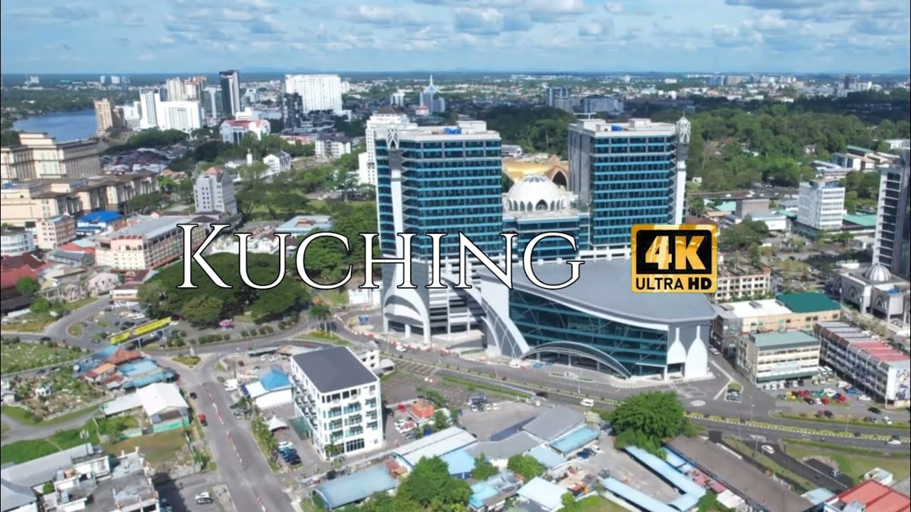 Kuching, Sarawak City in Malaysia 🇲🇾 by drone