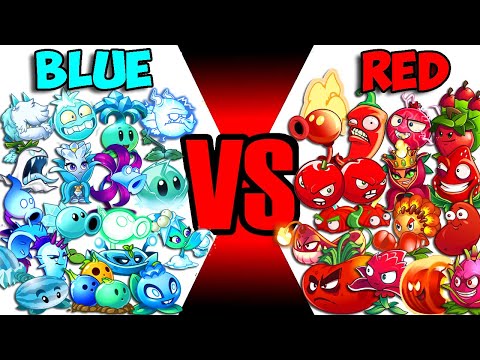 Team BLUE vs RED - Which Team Plant 's Best? - PvZ 2 Team Plant Vs Team Plant