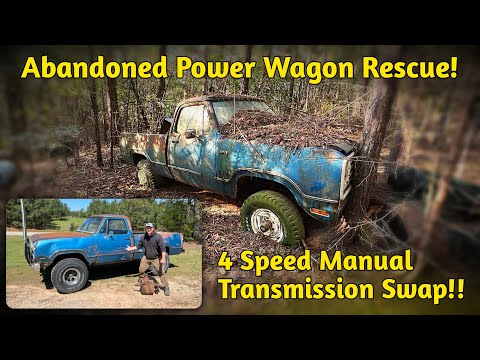 ABANDONED Dodge Power Wagon Rescue! 4 speed Swap!