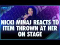 Nicki Minaj Reacts To Item Thrown At Her On Stage!