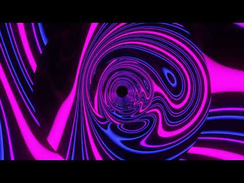 Abstract Background Video 4k VJ LOOP NEON Pink Purple Black Metallic Tunnel Wave Screensaver
