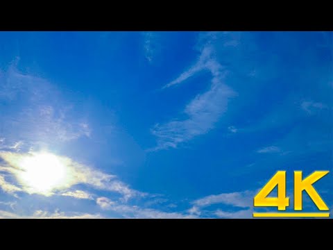 4K Floating CLOUDS Relaxing Nature -Timelapse Winter Blue Sky