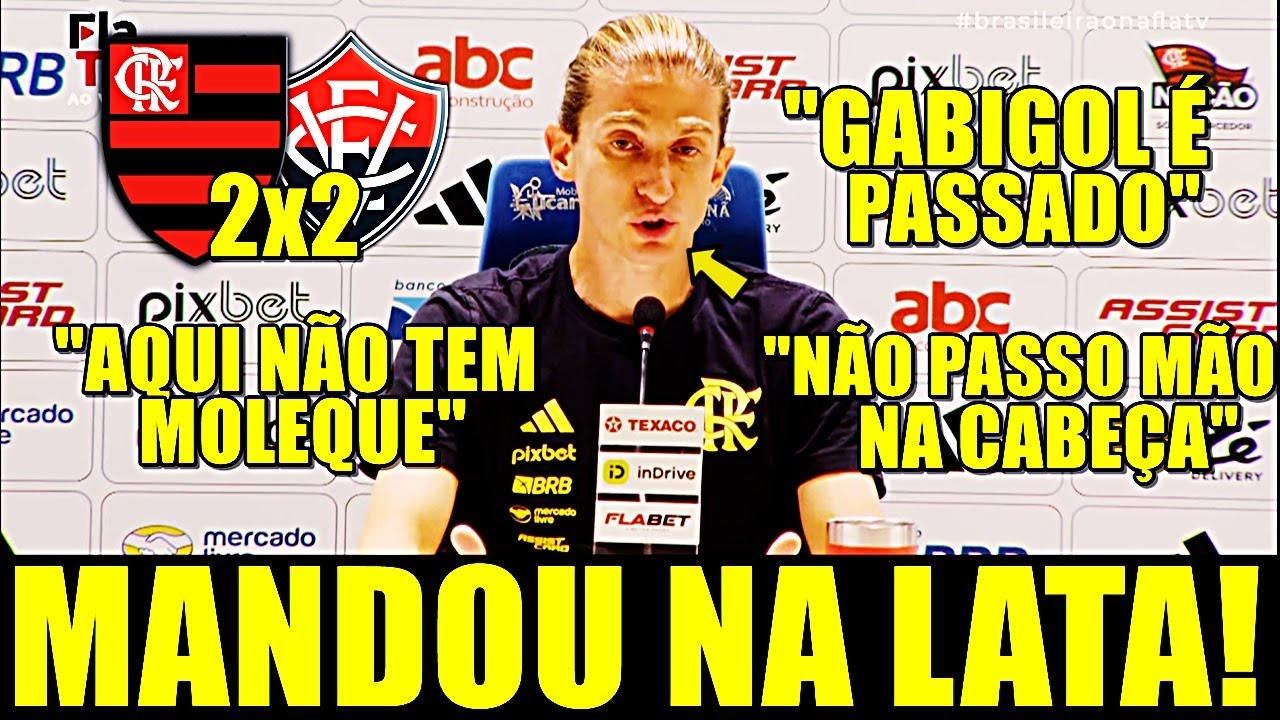 COLETIVA DE FILIPE LUIS APÓS FLAMENGO X VITÓRIA