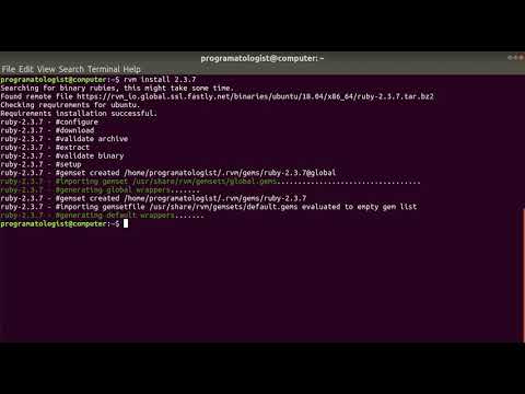 How to install Ruby using RVM in Ubuntu