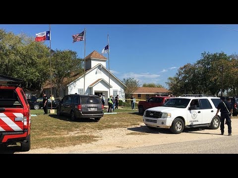 Texas Church Massacre gunman shot by Armed Citizen then high speed chase November 2017 News Video