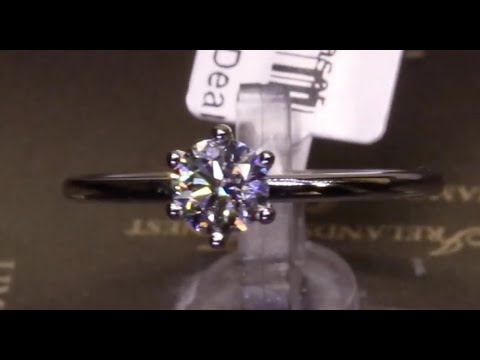 #82543 | T0.50ct | Round Brilliant 6 Claw Solitaire Diamond Ring | Set in Platinum