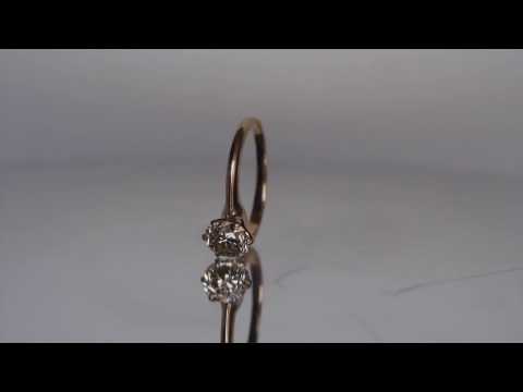 Circa 1950s 14K Yellow Gold 1.20ct Transitional Round Cut Diamond Engagement Ring - VEG#704