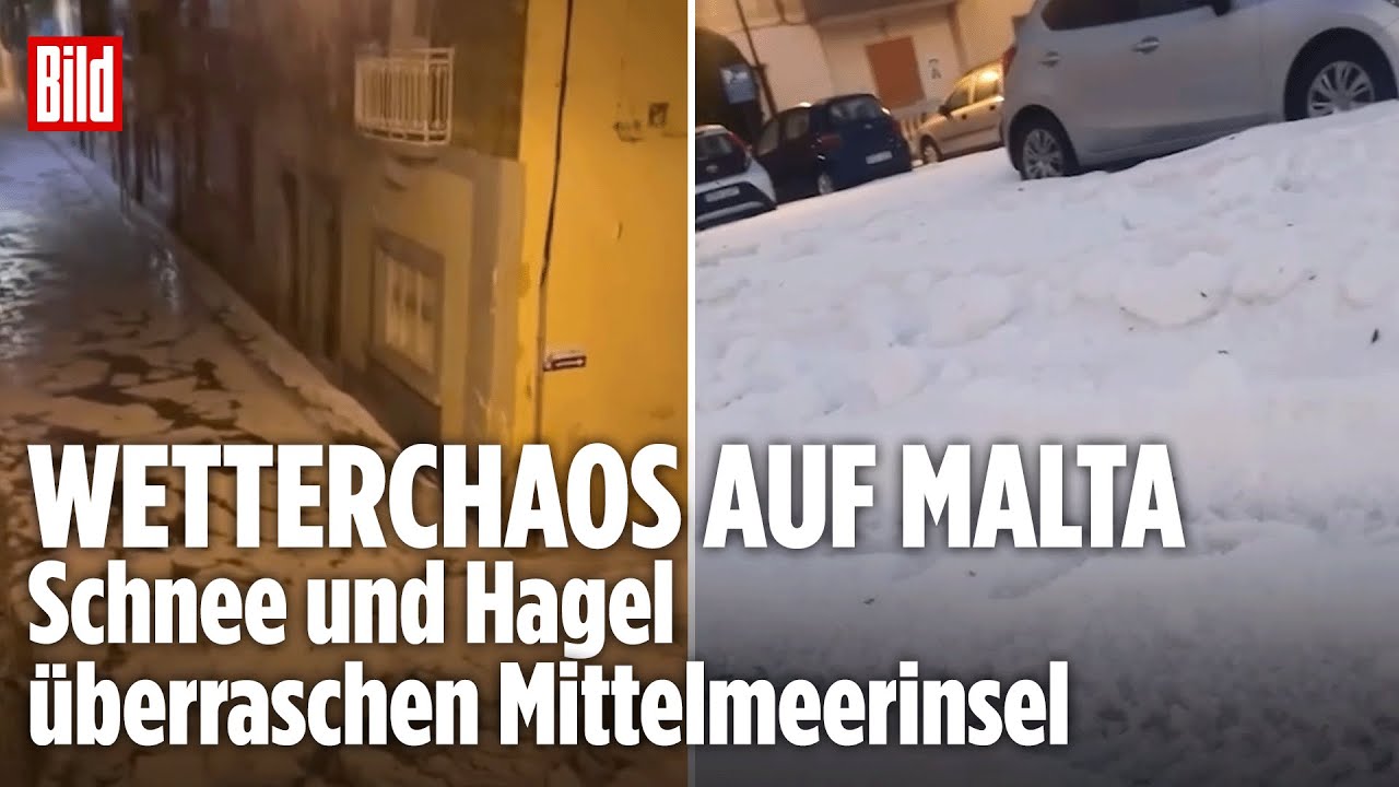 MALTA IM AUSNAHMEZUSTAND: Eis, Hagel und Überschwemmung sorgen für Chaos auf der Mittelmeerinsel