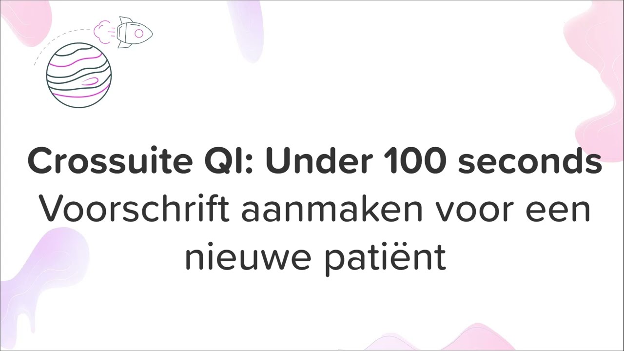 1. Voorschrift maken nieuwe patiënt