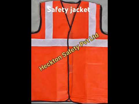 Half Sleeves Green Free Size Polyester Safety Jacket