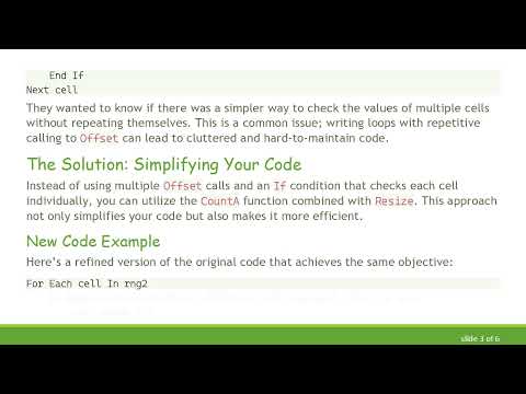 Mastering Offset and Range in VBA: Enhance Your Loops with Ease