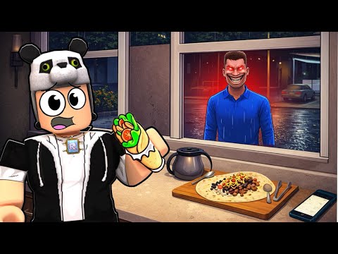 GECE 3'TE DÖNERCİDE ÇALIŞTIM! (Müşteriler İnsan Değil 😱) - Panda ile Roblox Scary Shawarma Kiosk