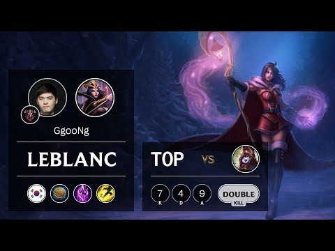 LeBlanc Top vs Lulu - KR Grandmaster Patch 9.22