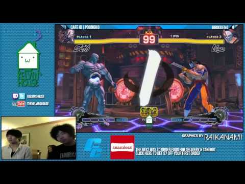 AE FT3 in Kelvin's Room (EVO2k13): Cafe ID|Poongko (Seth) vs. BrokkenG (Vega)
