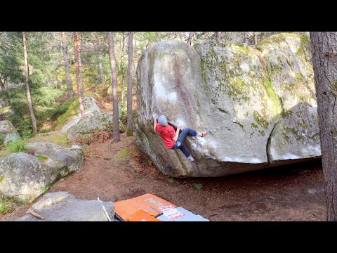Pensées Cachées  7b 7a+  /  Cuisinière (fontainebleau)