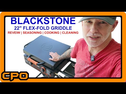 Blackstone 22" On-The-Go Flex-Fold Griddle Review | Seasoning | Cooking