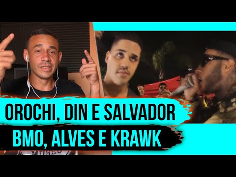 OROCHI, DIN E SALVADOR X KRAWK, BMO E ALVES | Batalha da Aldeia | ZEN REACT / ANÁLISE