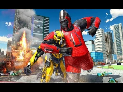 Robot Transforming Gorilla Attack: Gorilla Android Gameplay Full HD
