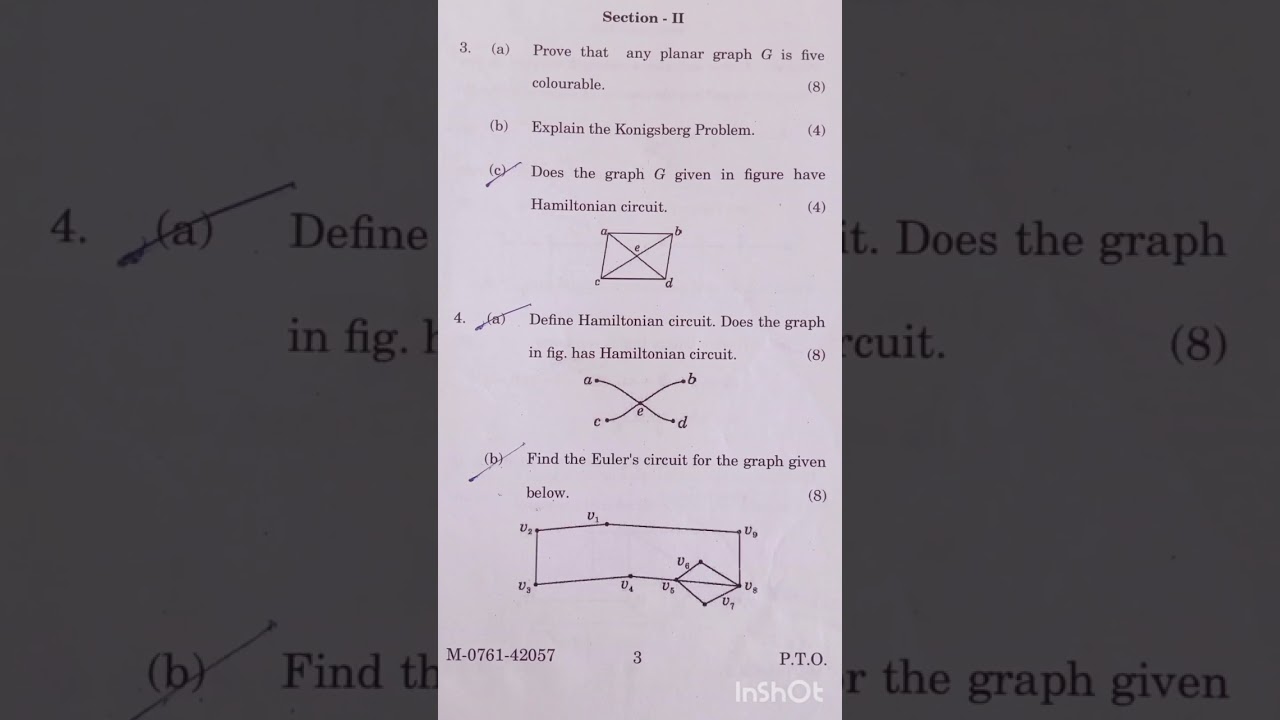 M.sc mathematics #graph theory paper 2022 #2023