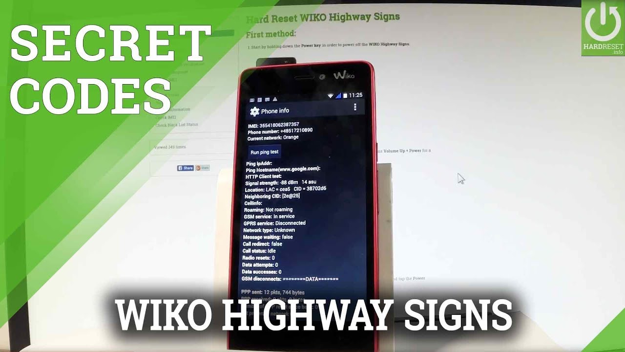 WIKO Highway Signs Codes / Hidden Options / Testing Menu