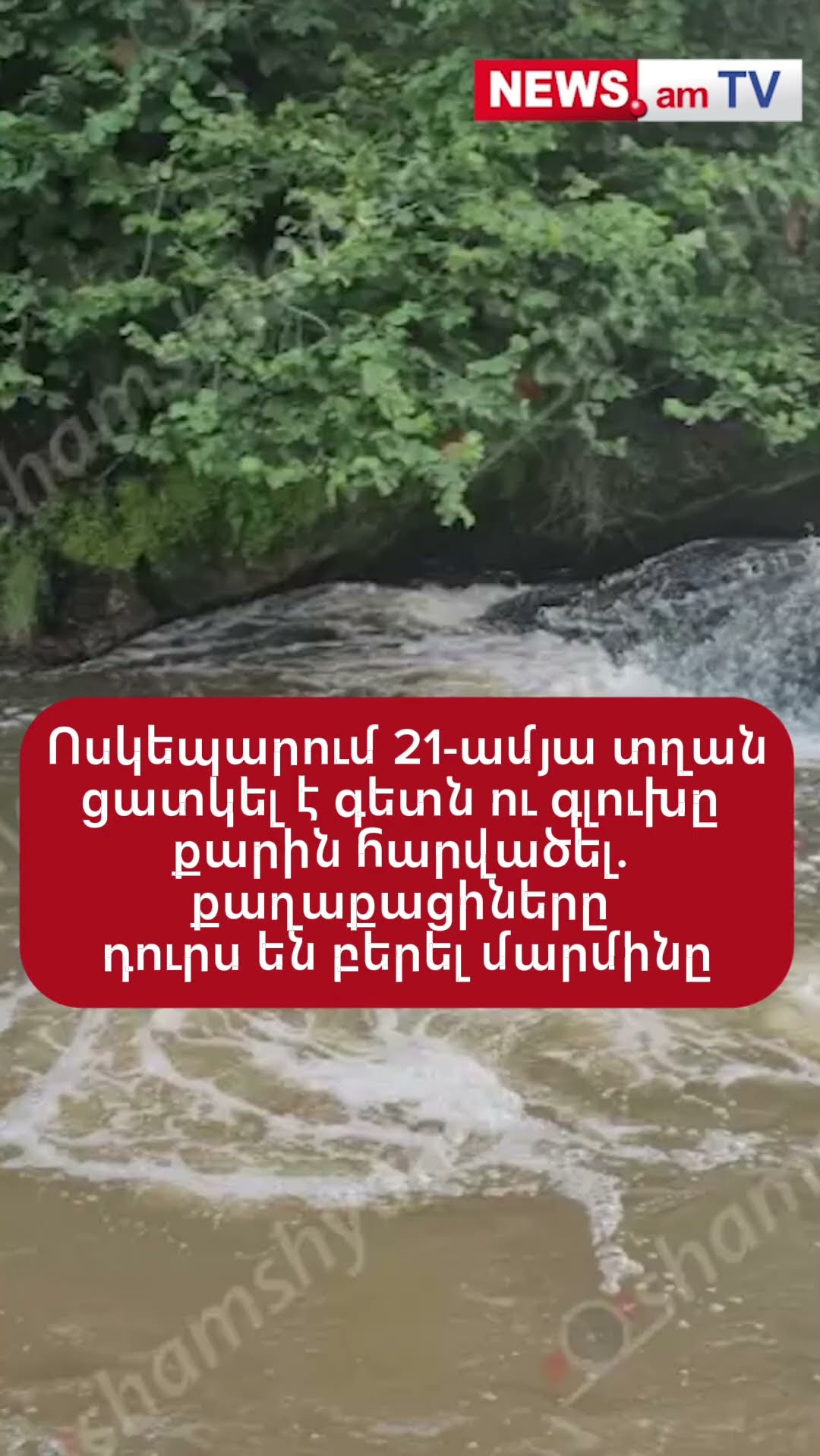Ոսկեպարում 21-ամյա տղան ցատկել է գետն ու գլուխը քարին հարվածել. քաղաքացիները դուրս են բերել մարմինը
