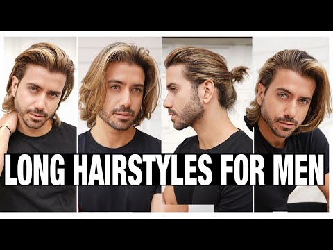 4 LONG HAIRSTYLES FOR MEN | Men's Hair Tutorial