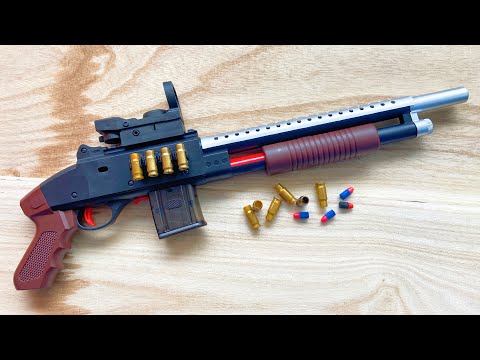 Unboxing shot bomb set, Realistic shotgun, Remington M870, TOYS REVIEW-ASMR Videos