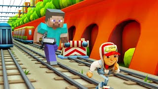 Download lagu Subway Surfers vs Minecraft Steve  (Animation) mp3