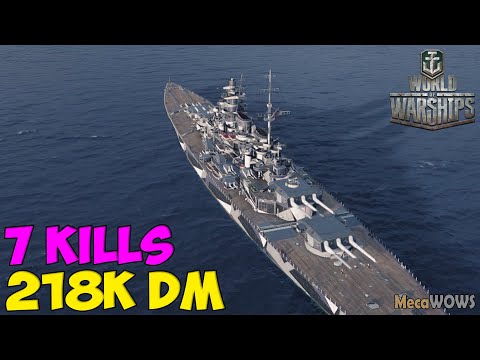 World of WarShips | Großer Kurfürst | 7 KILLS | 218K Damage - Replay Gameplay 1080p 60 fps