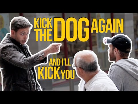 Vegans ABUSE DOG and are CONFRONTED - What Would You Do? - experiment by Alex Bez