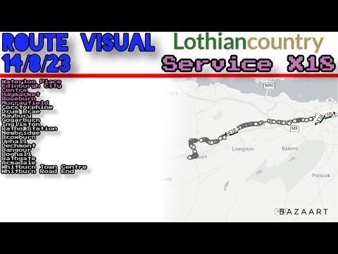 Lothian Country Gemini 2 Service X18 Edinburgh City Centre to Western Corner - RV 14/8/23