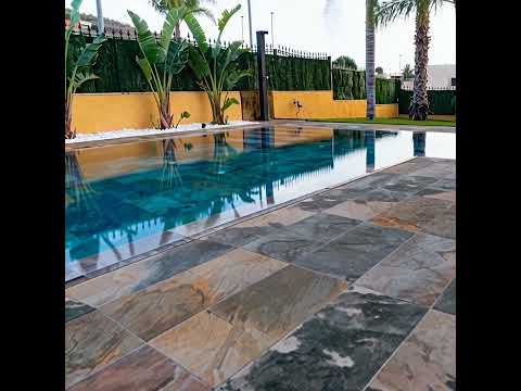 Carrelage sol extérieur effet Pierre de Bali Ubud multi-teintes R11 30*60cm