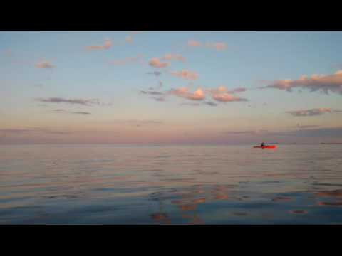 Full moon paddle at Luna Pier Michigan