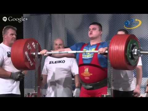 Svistunov Volodymyr squat 452,5kg@120+kg, EC 2015, Chemnitz