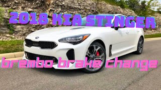 2018 kia stinger brembo brake pad replacement