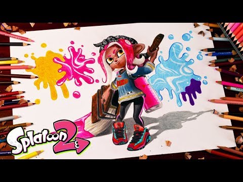 Drawing Splatoon 2: Octo Expansion - Octoling Girl - Nintendo Switch / lookfishart Video