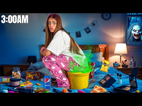 I SPENT 24 HOURS IN MY BED 😱