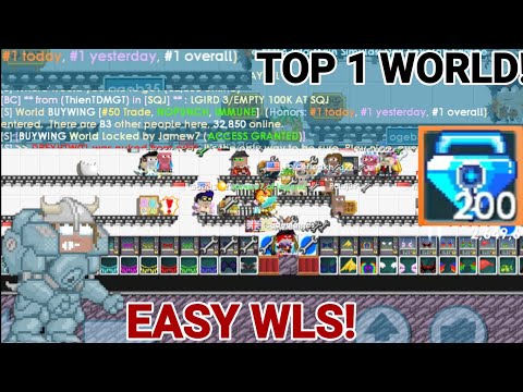 BUYWING: 1 Honors , 1 Yesterday , 1 Overall! + TOP 1 WORLD! (EASY WLS) OMG!! - Growtopia