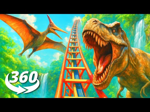 Jurassic World Rebirth 360° Roller Coaster Ride (4K POV) – Epic Dinosaur Thrill Ride!