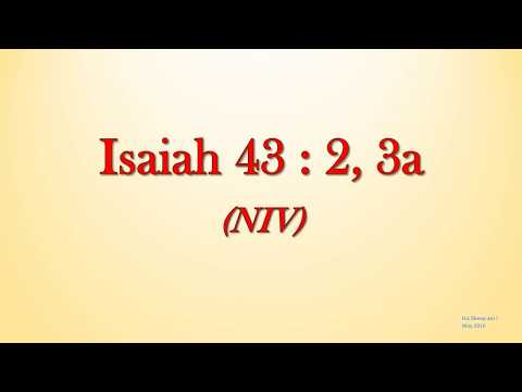 Isaiah 43 : 2, 3a - When you pass through the waters - accompaniment only (Scripture Memory Song)