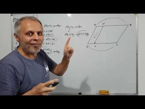 lecții 23: PARALELOGRAM - problema 4: să demonstrăm că 2 patrulatere sunt paralelograme: mișto, hai!