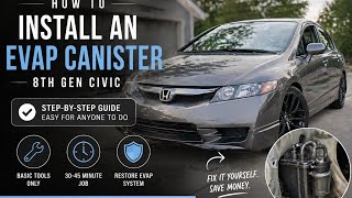 How to replace Vapor Canister purge valve  Evap solenoid 2005-2012  Honda Civic 8th gen R18 P0498