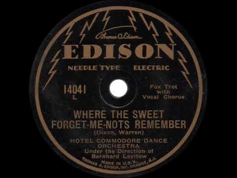 Hotel Commodore Dance Orchestra - Where the Sweet Forget-Me-Nots Remember - 1929